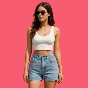 Pacsun High-Waisted Mom Shorts | Size 25 | Light Wash Denim